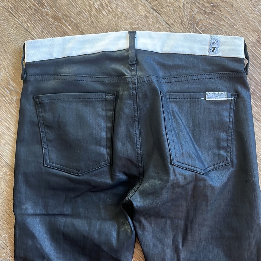 7 FOR ALL MANKIND Sportif Crop Jeans Black & White - Picture 8 of 13